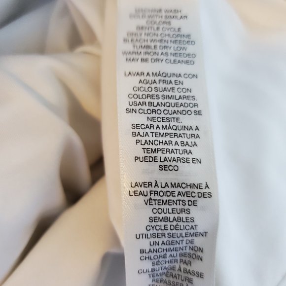 White House Black Market (Medium White top and cream strips) - Picture 6 of 8